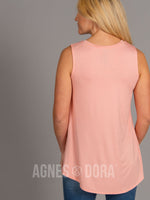 Agnes & Dora™ Essential Tank - V-Neck Peach