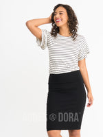 Agnes & Dora™ Pencil Skirt Black