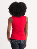 Agnes & Dora™ Fitted Tank V-Neck Fresh Red