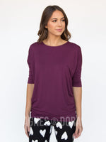 Agnes & Dora™ Dolman Tunic Modal Deep Plum