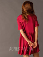 Agnes & Dora™ Modern Tunic Dress Ruby