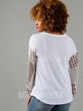 Agnes & Dora™ Chelsea Top White with Off White Boho