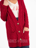 Agnes & Dora™ Boyfriend Cardigan Red