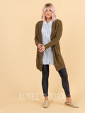 Agnes & Dora™ Boyfriend Cardigan Olive