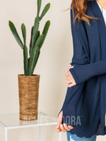 Agnes & Dora™ Open Front Thumbhole Cardi Navy