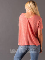 Agnes & Dora™ Canyon Top Coral Stripe