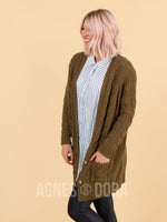 Agnes & Dora™ Boyfriend Cardigan Olive