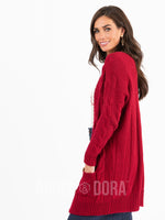 Agnes & Dora™ Boyfriend Cardigan Red