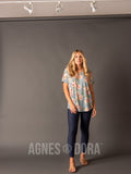 Agnes & Dora™ Love Top Chambray/Peach Floral