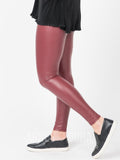 Agnes & Dora™ Leggings Pleather Oxblood