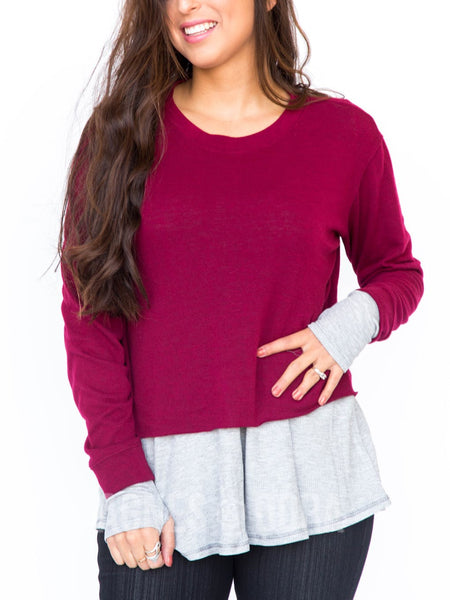 Agnes & Dora™ Pullover Oxblood