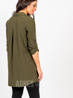 Agnes & Dora™ Day To Night Tunic Olive Lenox Crepe