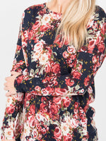 Agnes & Dora™ Urban Pullover Navy Mauve Floral