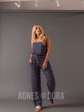 Agnes & Dora™ Sunrise Jumpsuit Navy/Ivory Stripe