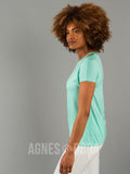 Agnes & Dora™ Cut Out Neckline Tee Mint