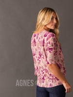 Agnes & Dora™ Dolman Tunic Taking Flight Blush and Berry