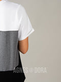 Agnes & Dora™ Colorblock Tee White/Grey/Black