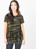 Agnes & Dora™ Relaxed Ruffle Tee Camo