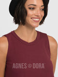 Agnes & Dora™ Tiered Tunic Black Cherry