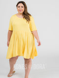 Agnes & Dora™ Modern Tunic Dress Sunflower Yellow