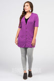 Agnes & Dora™ Welt Pocket Cardigan Amethyst