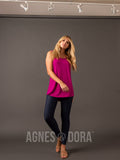 Agnes & Dora™ Essential Tank Scoop Neck Fuschia Red