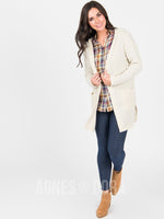 Agnes & Dora™ Hooded Cardi Ivory