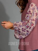 Agnes & Dora™ Chelsea Top Rose Dark with Dusty Blush/Pool Floral