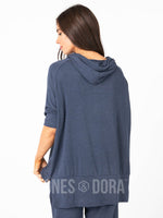 Agnes & Dora™ Effortless Hooded Pullover Heathered Navy