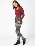 Agnes & Dora™ Everyday Jogger Alpine Fairisle - Black