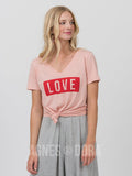 Agnes & Dora™ Graphic Tee Pink "Love"