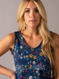 Agnes & Dora™ Favorite Tank Navy/Gold Floral