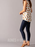 Agnes & Dora™ Essential Tank Scoop Neck Ivory Pineapple