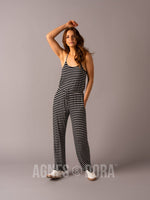 Agnes & Dora™ Sunrise Jumpsuit Black/Ivory Stripe