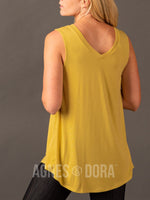 Agnes & Dora™ Essential Tank Double V-Neck Creamy Yellow