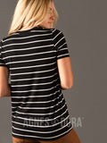 Agnes & Dora™ Crew Top Black/White Stripe