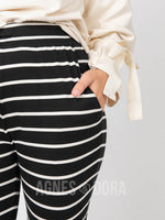 Agnes & Dora™ Everyday Jogger Candy Cane Stripe - Black