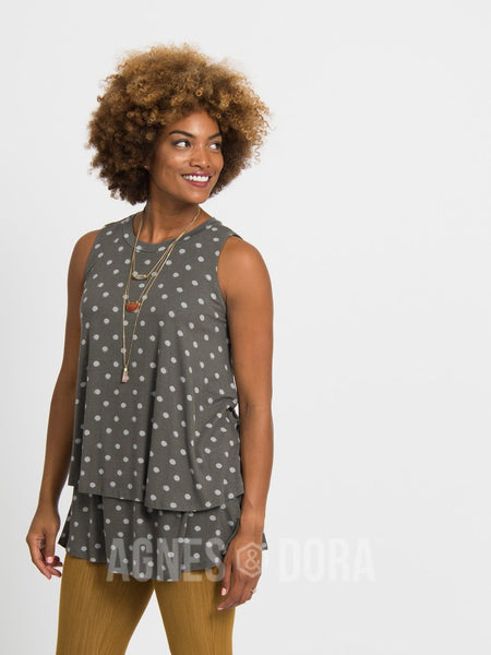 Agnes & Dora™ Tiered Tunic Textured Dot