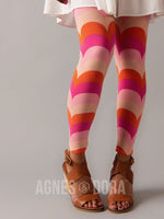 Agnes & Dora™ Leggings Scallop Stripe in Pink