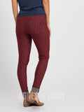 Agnes & Dora™ Knit Jegging Pin Dot Black Cherry