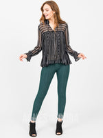 Agnes & Dora™ Knit Jeggings Deep Emerald (reenforced elastic waistband)