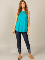 Agnes & Dora™ Eyelet Essential Tank Aqua