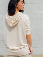 Agnes & Dora™ Effortless Hooded Pullover Heathered Oatmeal