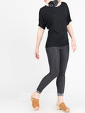 Agnes & Dora™ Dolman Tunic Short Sleeve Black