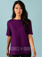 Agnes & Dora™ Crossover Tee Plum