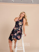 Agnes & Dora™ Fit & Flare Dress Navy/Rose Floral