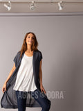 Agnes & Dora™ Sheer Duster Gunmetal