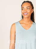 Agnes & Dora™ Essential Tank V-Neck Sage