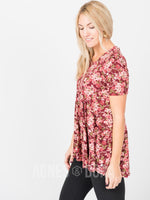 Agnes & Dora™ Muse Top Burgundy Floral