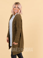 Agnes & Dora™ Boyfriend Cardigan Olive